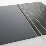 Heating element with a rubber top layer without a studded pattern