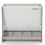 Feeding trough for weaned piglets, 4 compartments