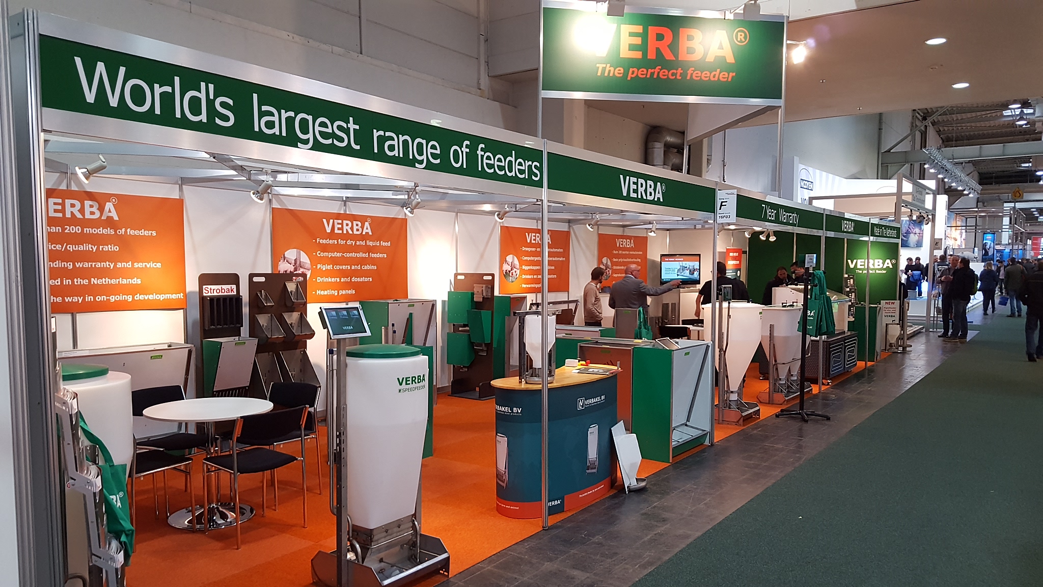 Feeding troughs at the Eurotier stand