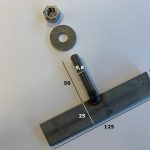 M10x50 grille fixing with fixing materials