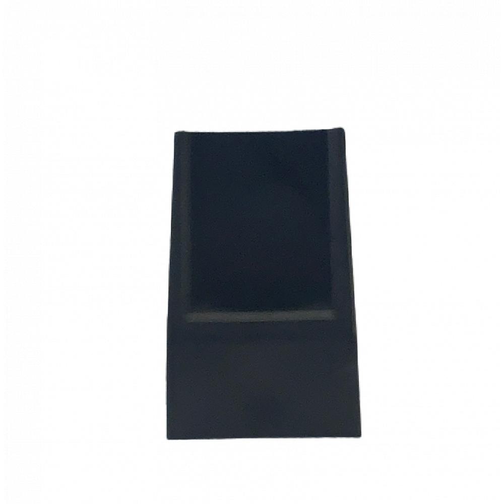 Black side handle Side view of a black plastic handle