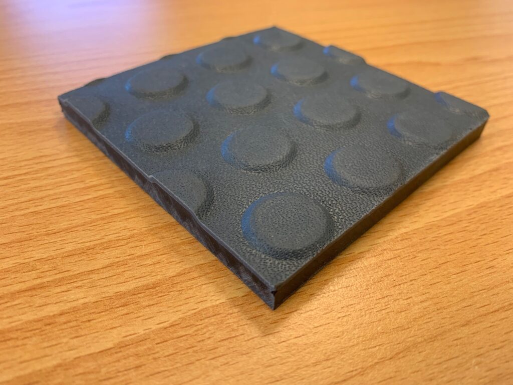 Plastic sheet for under a pig’s feeding trough